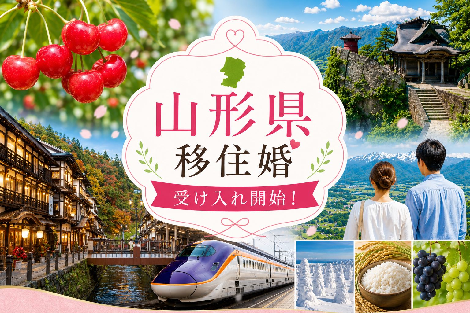 【山形県】“移住婚” 受け入れ開始のお知らせ ― 東北初、県内35市町村が加わり、令和8年6月開始 ―