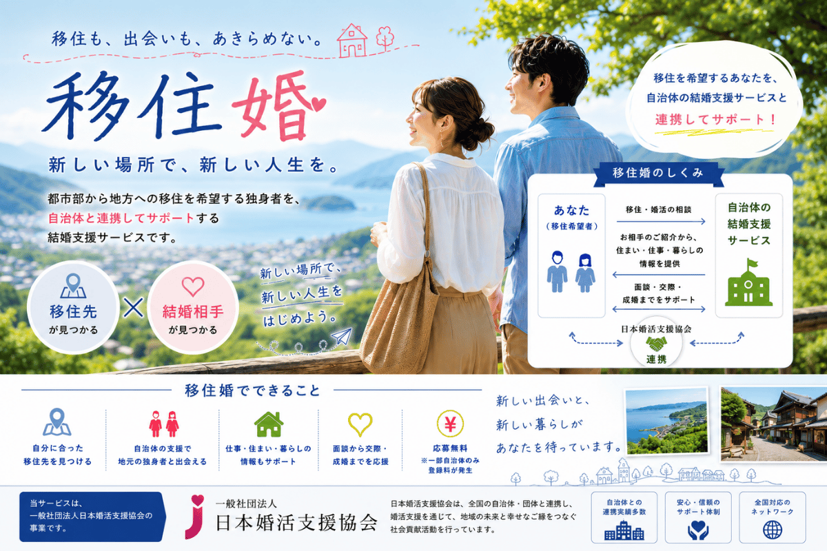 結婚も、暮らしも、あきらめない。あなたらしい人生を見つける「移住婚」＜応募無料＞
