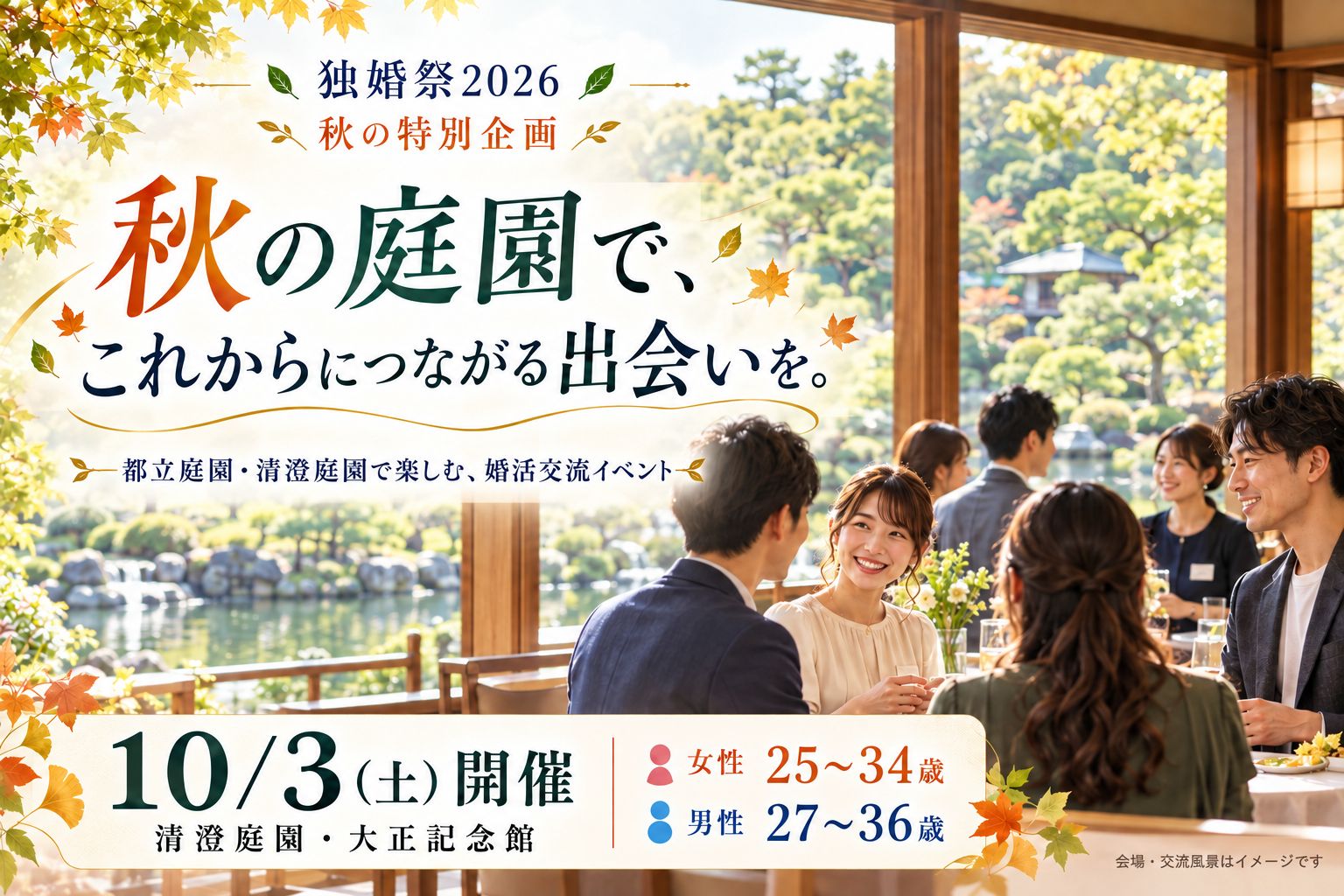 【秋の特別企画】『2026 AUTUMN GARDEN PARTY』～都立庭園で、これからにつながる出会いを～