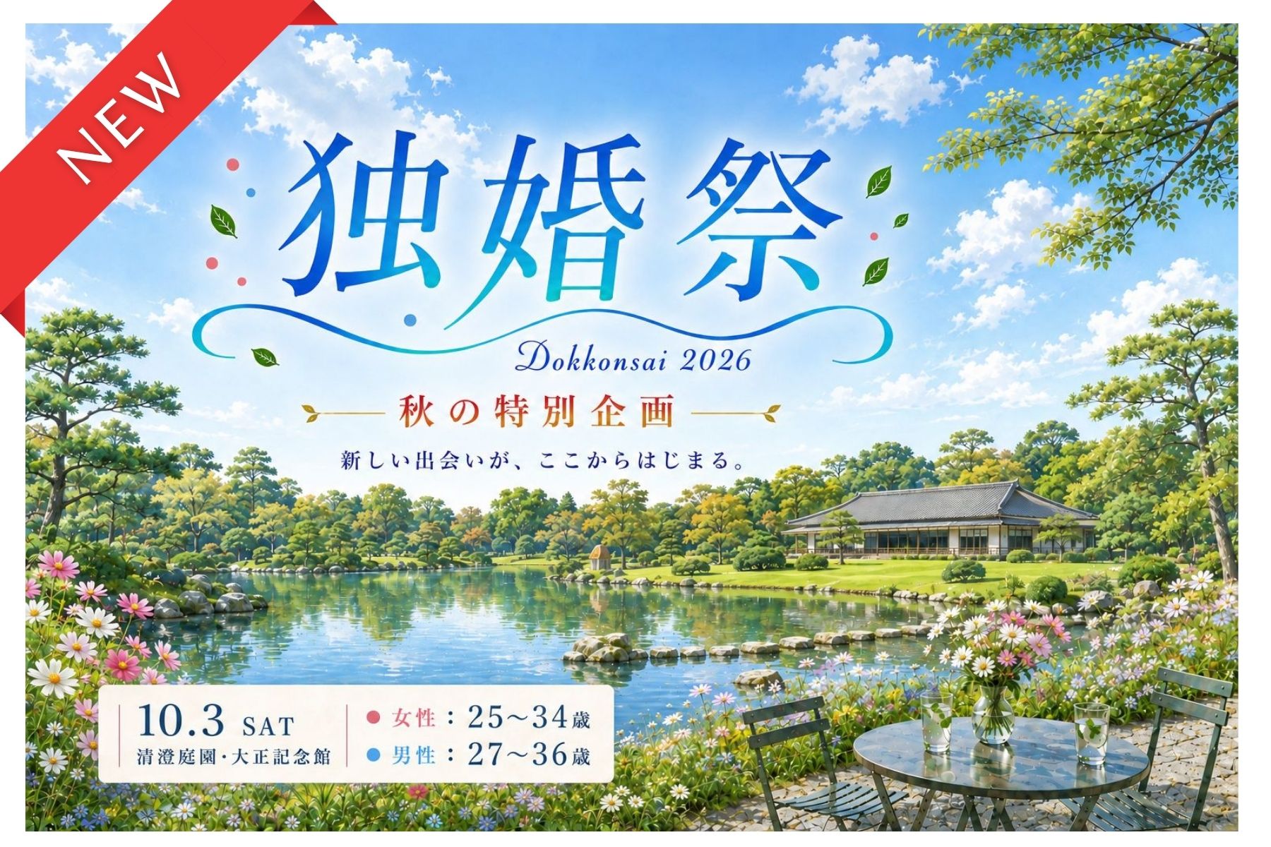 【秋の特別企画】『2026 AUTUMN GARDEN PARTY』～都立庭園で、これからにつながる出会いを～