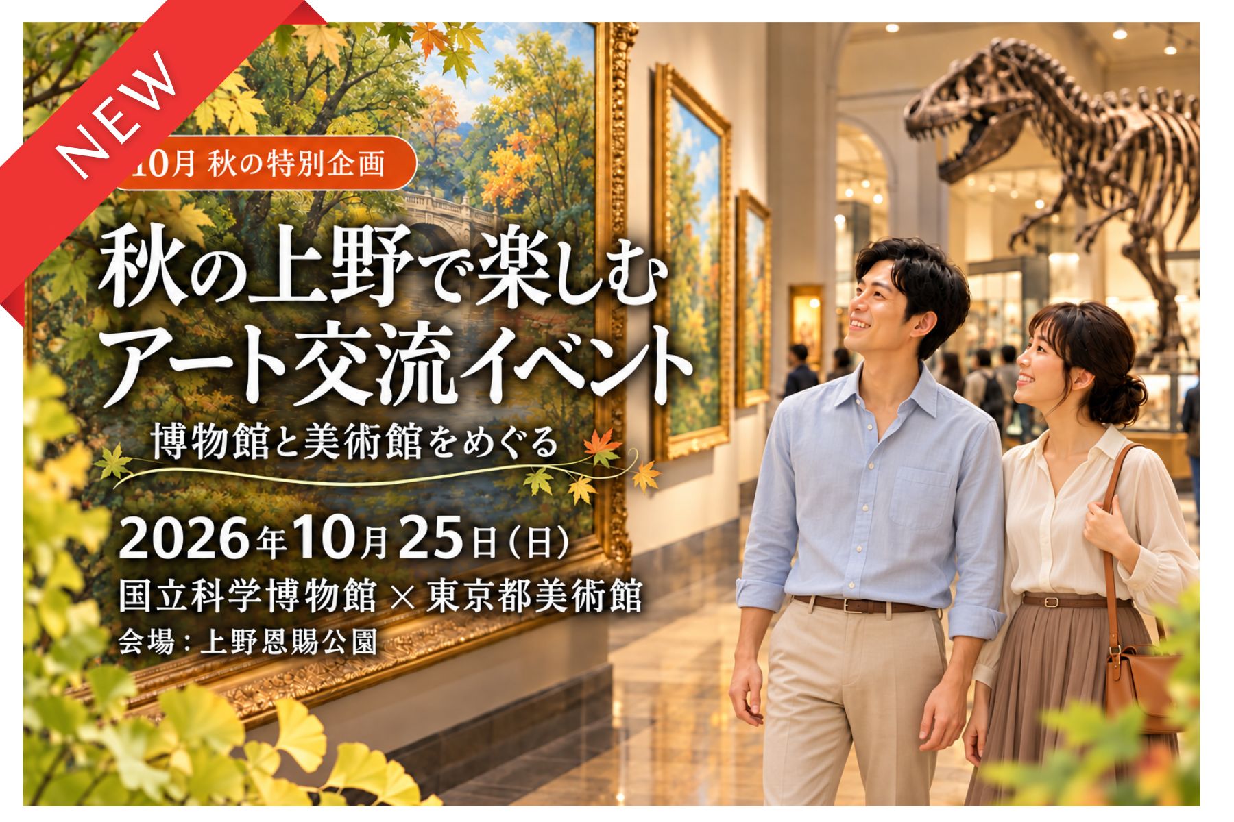 【10月特別イベント】秋の上野でアートを楽しむ交流イベント｜上野恩賜公園